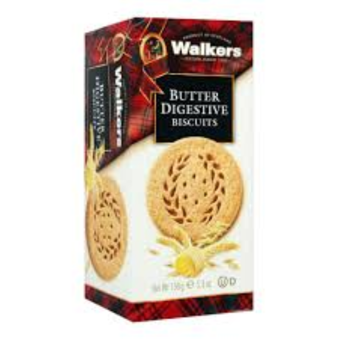 WALKERS BUTTER DIGESTIVE BISCUITS 150G